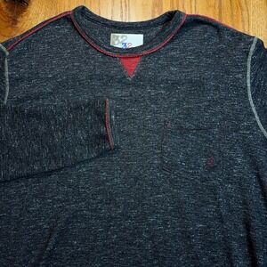 32 Bar Blues Sweater Mens XXL Gray Devils In My Den French Terry Pullover Pocket